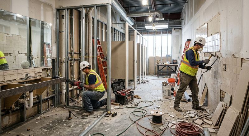 Industrial Bathroom Renovation in Longmont, CO